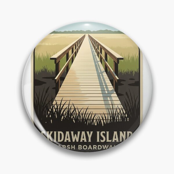 Item preview, Skidaway Island Marsh Boardwalk Georgia State Park Sticker designed and sold by DetourDgn.