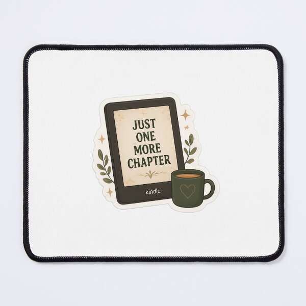 Item preview, Just One More Chapter Kindle - Cozy Coffee Bookish Reader designed and sold by aysenism.