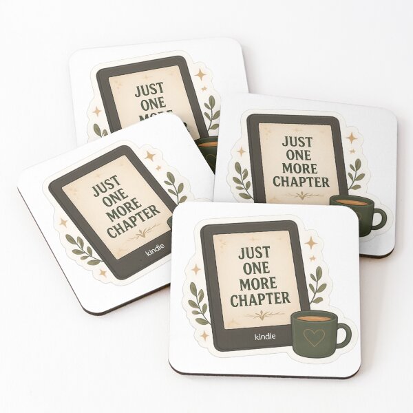Item preview, Just One More Chapter Kindle - Cozy Coffee Bookish Reader designed and sold by aysenism.