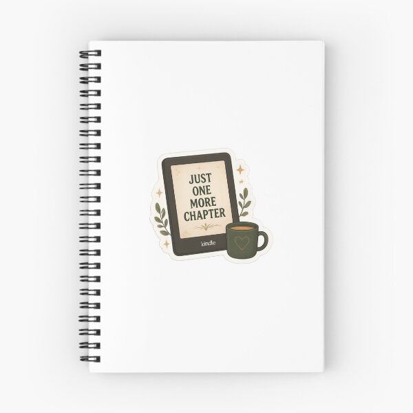 Item preview, Just One More Chapter Kindle - Cozy Coffee Bookish Reader designed and sold by aysenism.