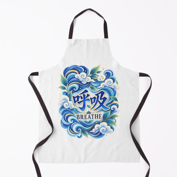 Item preview, Japanese Breathe Kanji Art – Ocean Waves & Kokyū – Sōkai Blue Palette designed and sold by Miyabi Tonaegoto Art.