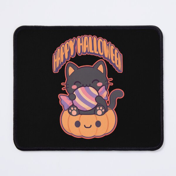 Item preview, Happy Halloween Candy Cat – Cute Black Cat Design designed and sold by tellia-kallisto.