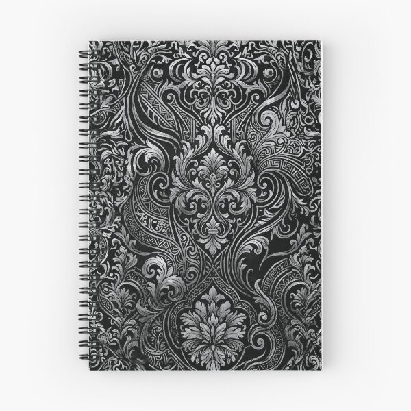 Item preview, Black and White Baroque Damask designed and sold by KuzeyWestStudio.
