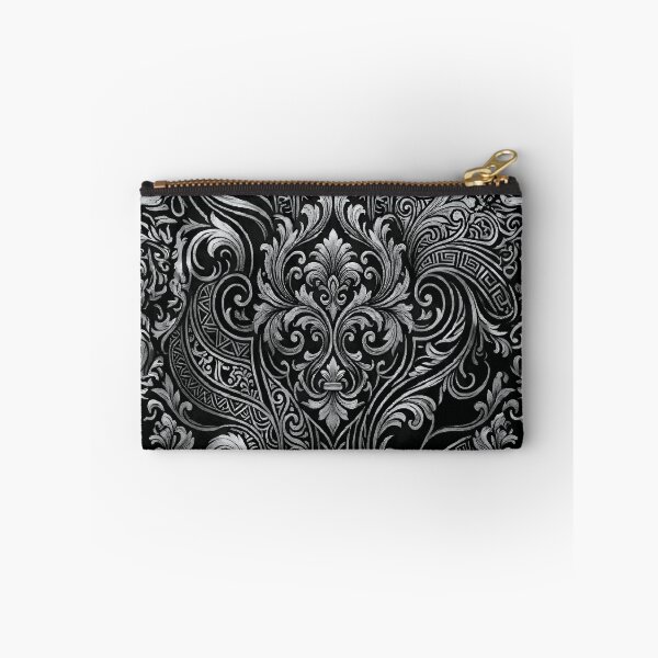 Item preview, Black and White Baroque Damask designed and sold by KuzeyWestStudio.