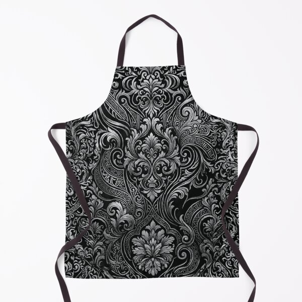 Item preview, Black and White Baroque Damask designed and sold by KuzeyWestStudio.
