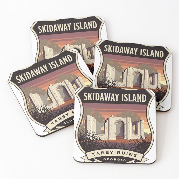Item preview, Skidaway Island Historic Tabby Ruins Georgia Crest Sticker designed and sold by DetourDgn.