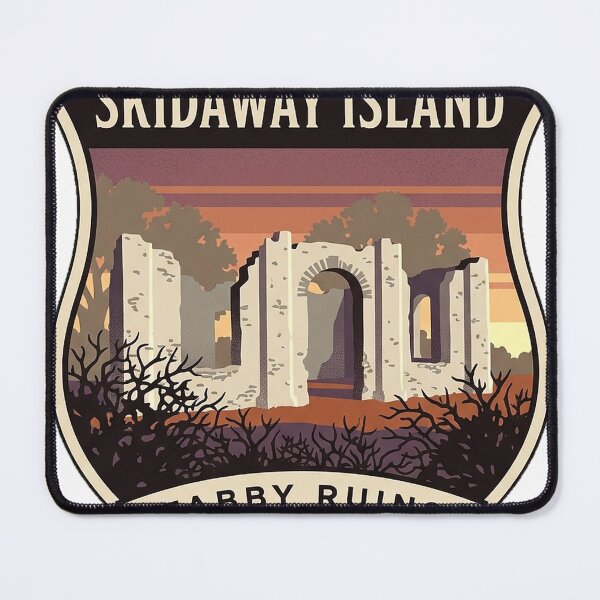 Item preview, Skidaway Island Historic Tabby Ruins Georgia Crest Sticker designed and sold by DetourDgn.