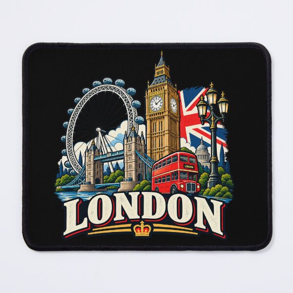 Item preview, London England – Vintage London Landmarks Travel Art designed and sold by 50Pxels.