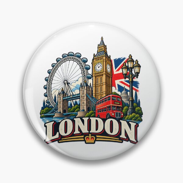 Item preview, London England – Vintage London Landmarks Travel Art designed and sold by 50Pxels.