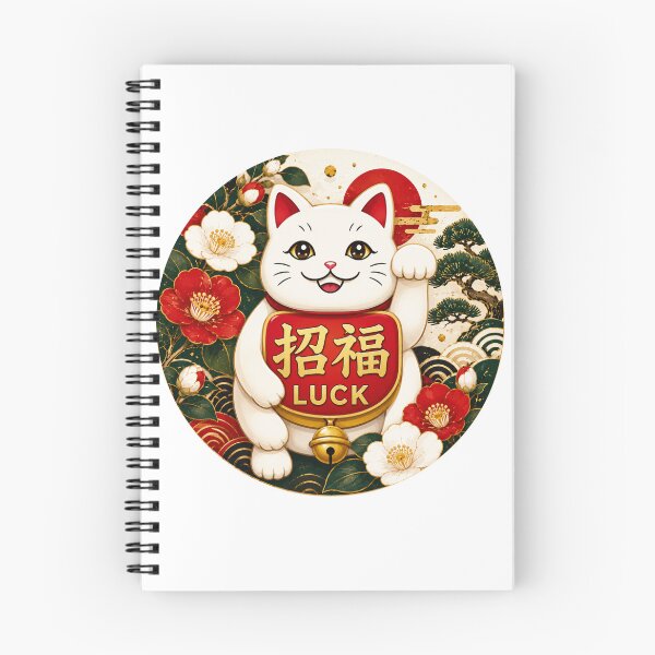 Item preview, Japanese Lucky Cat & Shofuku Kanji Art – Luck – Yukitsubaki Japanese Palette designed and sold by  Miyabi Tonaegoto Art.