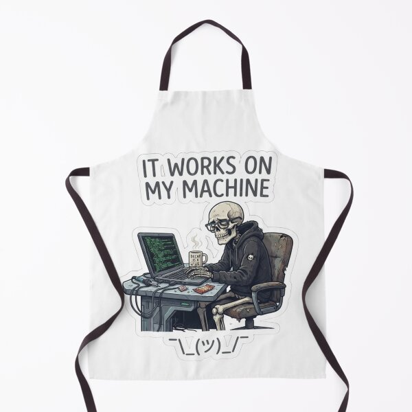 Item preview, It Works On My Machine Funny Developer Skeleton Programmer designed and sold by KreatoLab.