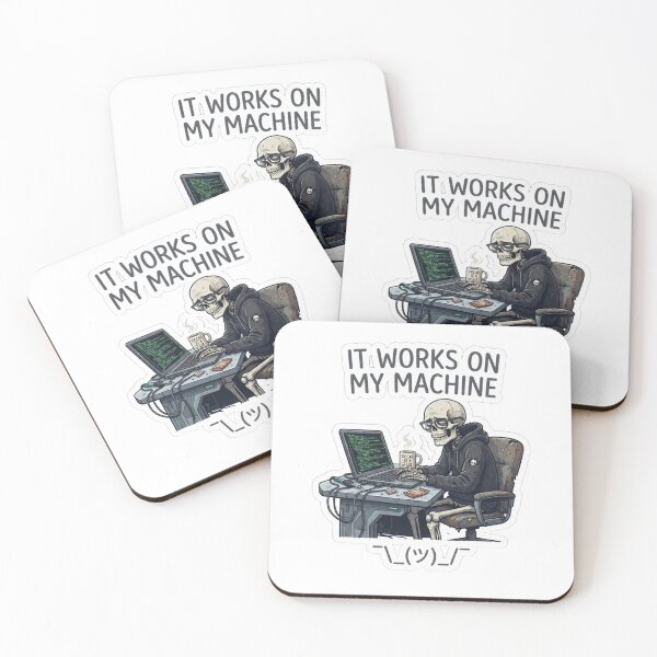 Item preview, It Works On My Machine Funny Developer Skeleton Programmer designed and sold by KreatoLab.