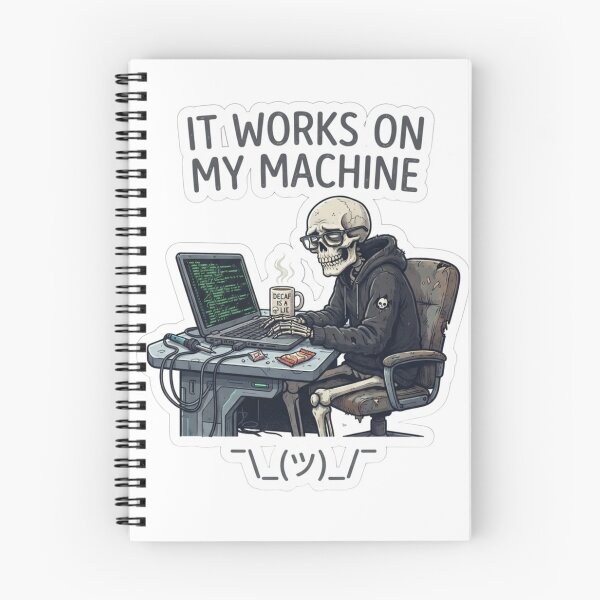 Item preview, It Works On My Machine Funny Developer Skeleton Programmer designed and sold by KreatoLab.