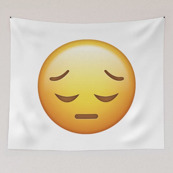 Item preview, Sad Pensive Yellow Emoji Face designed and sold by Tom-Riley.