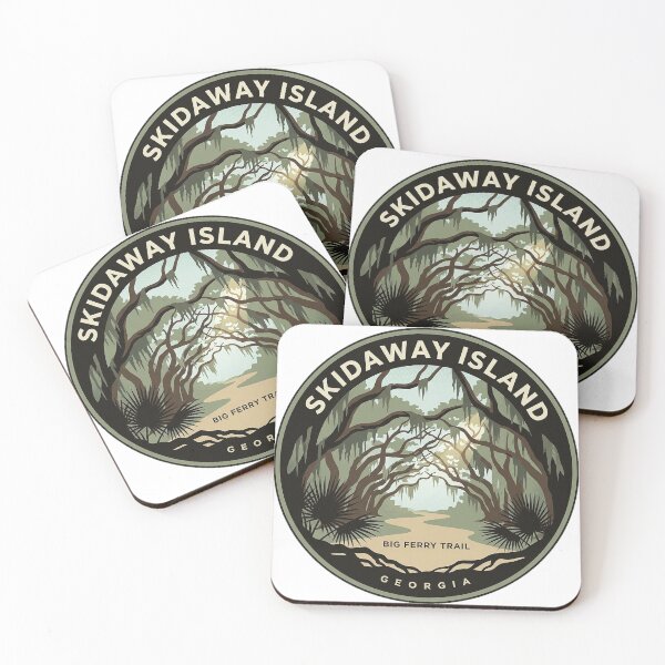 Item preview, Skidaway Island Big Ferry Trail Oak Canopy Circle Sticker designed and sold by DetourDgn.