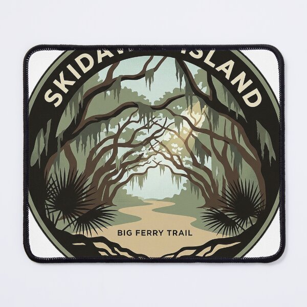 Item preview, Skidaway Island Big Ferry Trail Oak Canopy Circle Sticker designed and sold by DetourDgn.