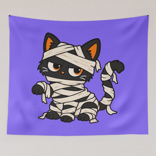Item preview, Cute Mummy Cat Halloween Spooky Kitty designed and sold by MewMade.