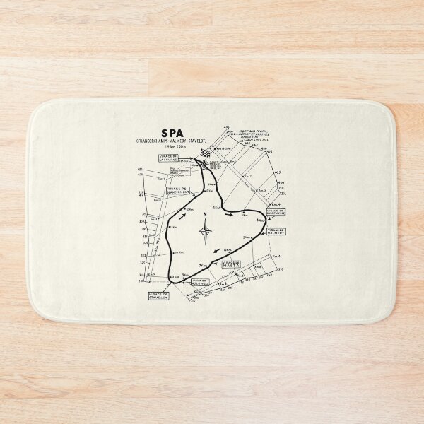 Item preview, 1950-1970 Spa Francorchamps circuit map - black print designed and sold by retropetrol.