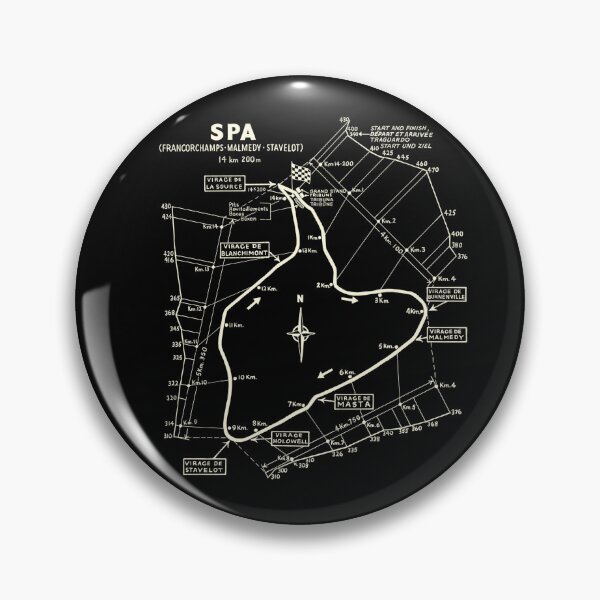 Item preview, 1950-1970 Spa Francorchamps circuit map - white print designed and sold by retropetrol.