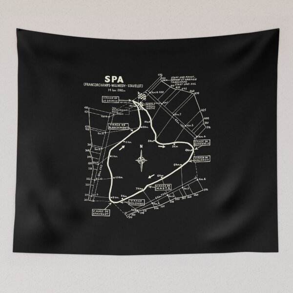 Item preview, 1950-1970 Spa Francorchamps circuit map - white print designed and sold by retropetrol.