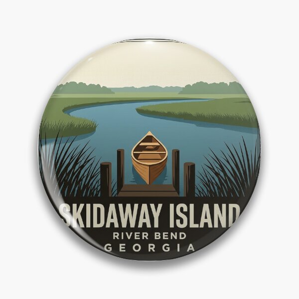 Item preview, Skidaway Island River Bend Canoe Dock Sticker Georgia designed and sold by DetourDgn.