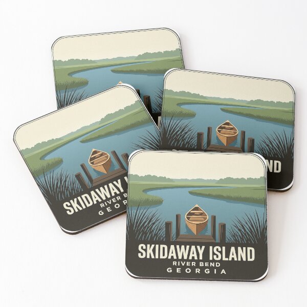 Item preview, Skidaway Island River Bend Canoe Dock Sticker Georgia designed and sold by DetourDgn.
