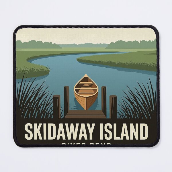 Item preview, Skidaway Island River Bend Canoe Dock Sticker Georgia designed and sold by DetourDgn.
