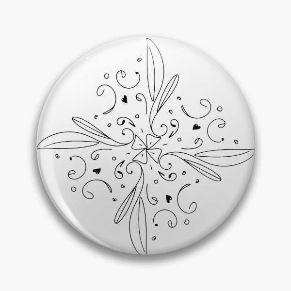 Item preview, Nature Mandala Hand-Drawn Leaf & Heart Art designed and sold by atharps-art.