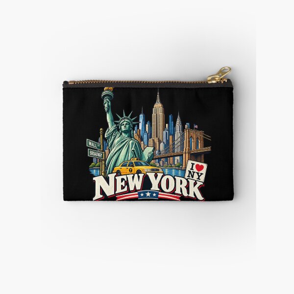 Item preview, New York City – Vintage NYC Landmarks Travel Art designed and sold by 50Pxels.