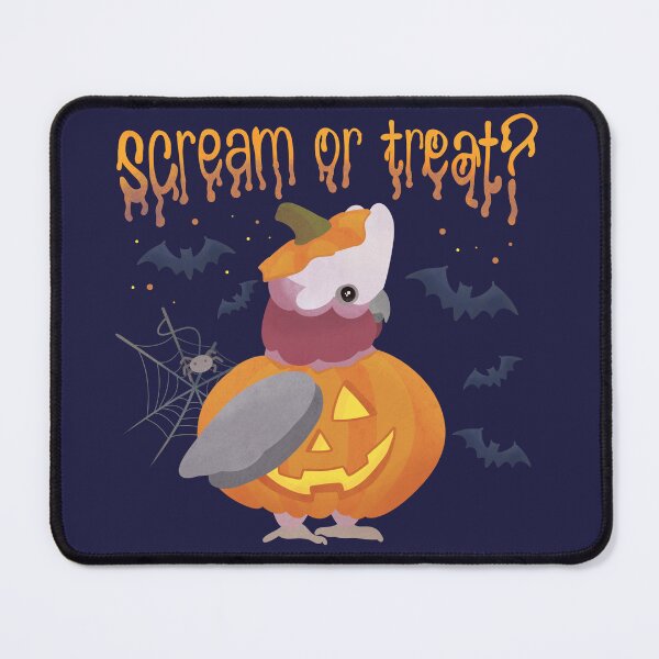 Item preview, Illustration of a Galah Pumpkin "Scream or Treat?" designed and sold by FandomizedRose.
