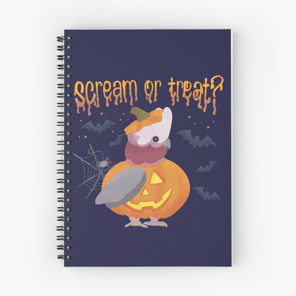 Item preview, Illustration of a Galah Pumpkin "Scream or Treat?" designed and sold by FandomizedRose.