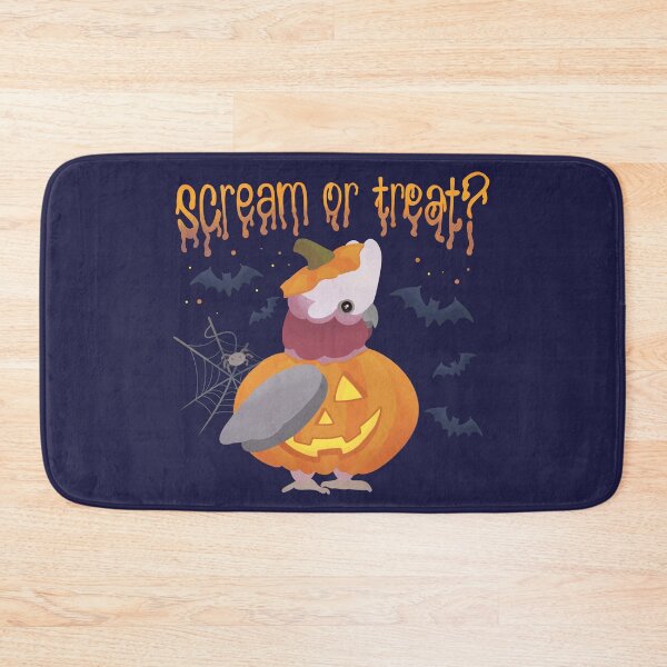 Item preview, Illustration of a Galah Pumpkin "Scream or Treat?" designed and sold by FandomizedRose.