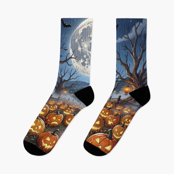 Item preview, Spooky Pumpkin Patch Glowing Full Moon Halloween designed and sold by Herodestroyer.