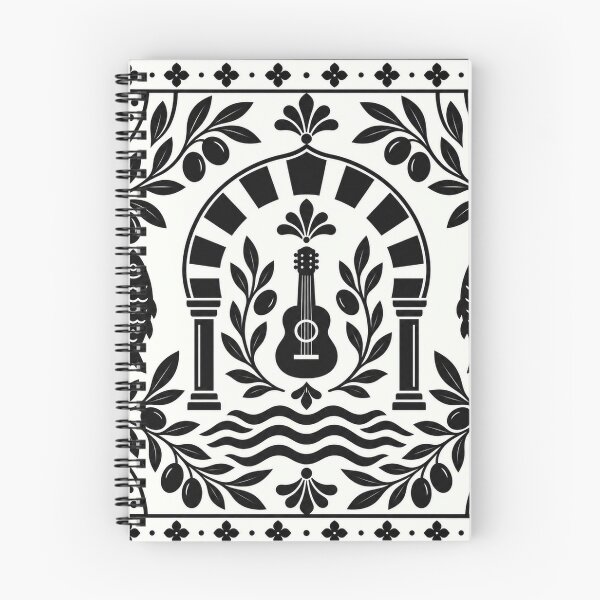 Item preview, Black and White Andalusian Tile Pattern – Spanish Mediterranean Home Decor designed and sold by PrintGo26.