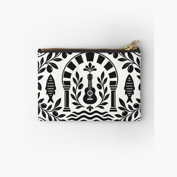 Item preview, Black and White Andalusian Tile Pattern – Spanish Mediterranean Home Decor designed and sold by PrintGo26.
