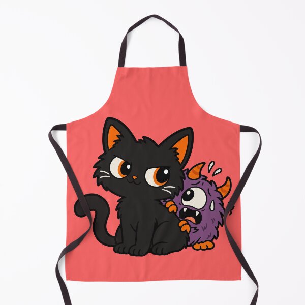 Item preview, Cute Black Cat and Purple Monster Halloween designed and sold by MewMade.