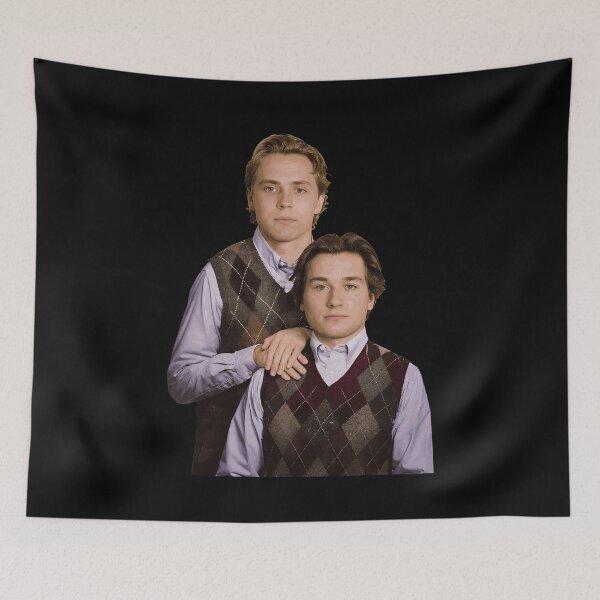 Item preview, Retro Yearbook Photo Two Guys Argyle Vest designed and sold by ColleenCa67082.