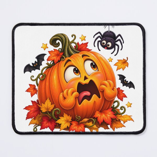 Item preview, Funny Halloween Pumpkin – Scared of a Tiny Spider designed and sold by Clothes With Smiling Animals Walt Gral.