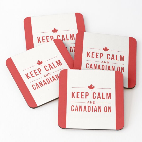 Item preview, Keep Calm and Canadian On - Retro Canada Flag Parody designed and sold by Sybille-Yates.