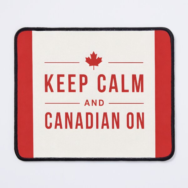 Item preview, Keep Calm and Canadian On - Retro Canada Flag Parody designed and sold by Sybille-Yates.