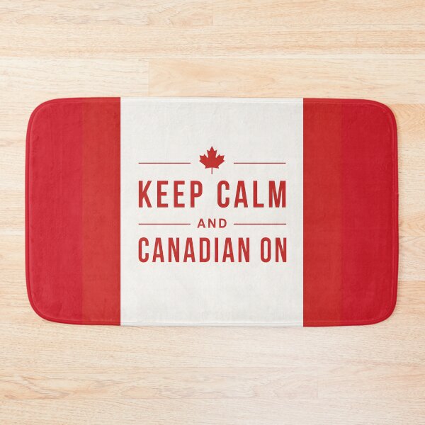 Item preview, Keep Calm and Canadian On - Retro Canada Flag Parody designed and sold by Sybille-Yates.