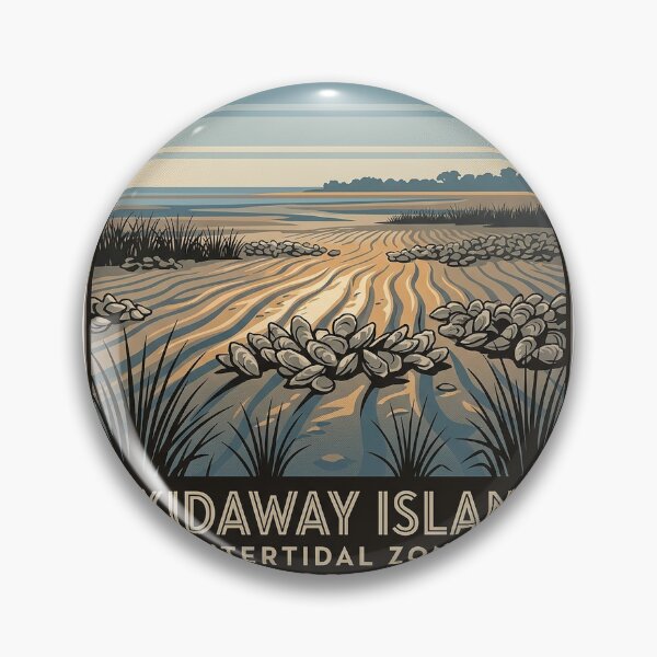 Item preview, Skidaway Island Intertidal Oyster Flat Georgia Sticker designed and sold by DetourDgn.