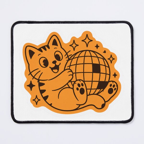 Item preview, Kawaii Orange Lucky Cat Peace Sign Winking Neko Sticker designed and sold by Vision Crafted.