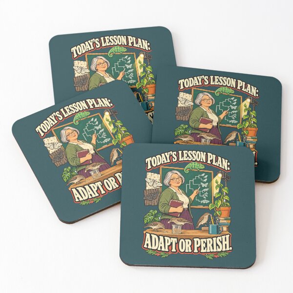 Item preview, Today's Lesson Plan: Adapt or Perish – Funny Biology Teacher Gift designed and sold by Little Chookcha.