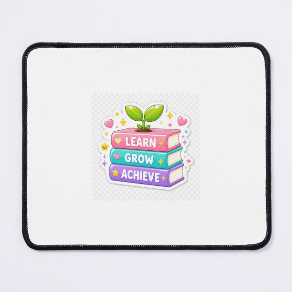 Item preview, ?? Learn, Grow, Achieve — Kawaii Study Sticker designed and sold by KabirShadija.