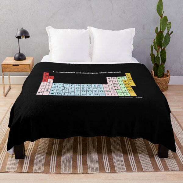 Item preview, A playful visual periodic table of French verbs - white letters designed and sold by VerbaDidactica.
