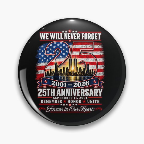 Item preview, 25th Anniversary September 11 2001 Memorial Day USA Flag designed and sold by MarlaMaloneShop.