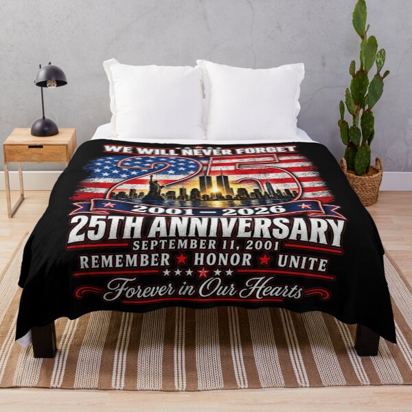 Item preview, 25th Anniversary September 11 2001 Memorial Day USA Flag designed and sold by MarlaMaloneShop.
