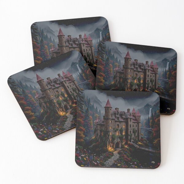 Item preview, Medieval Starry Night Castle - Fairytale Forest Art designed and sold by Vhelir-Art.