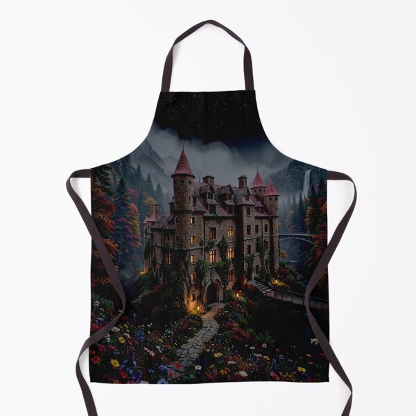 Item preview, Medieval Starry Night Castle - Fairytale Forest Art designed and sold by Vhelir-Art.
